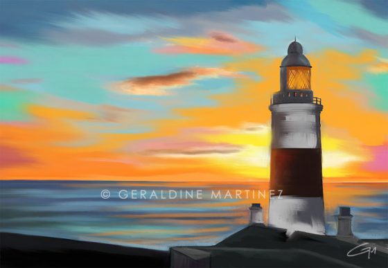geraldine martinez europa point lighthouse-gibraltar-artist